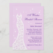 Paarse Winterbridal — Uitnodiging (Voorkant / Achterkant)