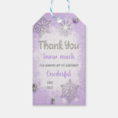 Paarse winterdag Labels Cadeaulabel (Voorkant)