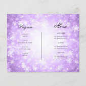 Paarse wintervakantie uitnodigen programma & menu (Achterkant)