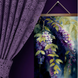 Paarse Wisteria Blowing in de Breeze Decoupage Tissuepapier