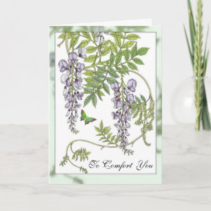 Paarse Wisteria Comfort- en Sympathiekaart Kaart