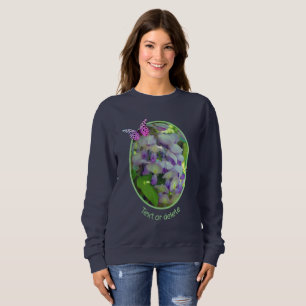 Paarse Wisteria Flower Butterfly gepersonaliseerd Trui