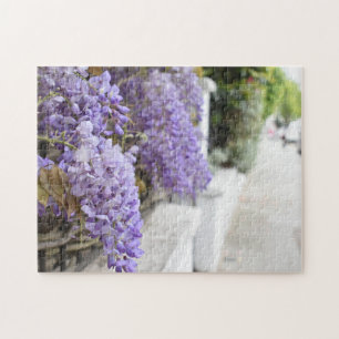 Paarse Wisteria Flowers Kensington Chelsea Londen Legpuzzel