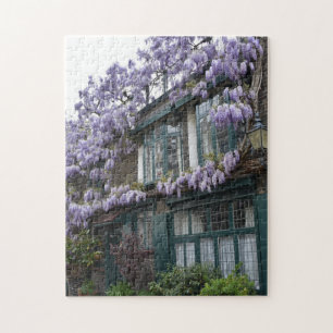Paarse Wisteria Flowers Kensington Chelsea Londen Legpuzzel