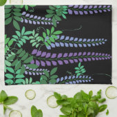 Paarse Wisteria Japans Floral Kimono Theedoek (Gevouwen)