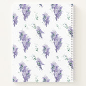 Paarse Wisteria Memorial begrafenis gastenboek Notitieboek (Achterkant)