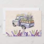 Paarse Wisteria oude vrachtwagen bruiloft dank u k Kaart (Achterkant)