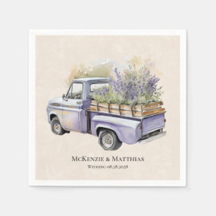 Paarse Wisteria  Vrachtwagen Bruiloft Servet