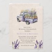 Paarse Wisteria  Vrachtwagen Bruiloft Viering Kaart (Voorkant / Achterkant)