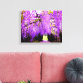 Paarse Wisteria Wall Art Canvas Afdruk (Insitu (Woonkamer))
