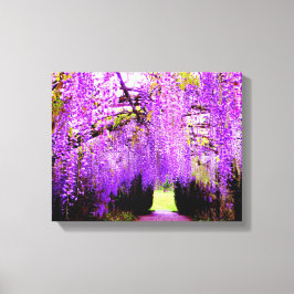 Paarse Wisteria Wall Art Canvas Afdruk