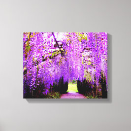 Paarse Wisteria Wall Art Canvas Afdruk