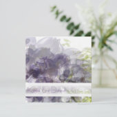 © Paarse Wisteria Whisper Wedding Invitting (Staand voorkant)