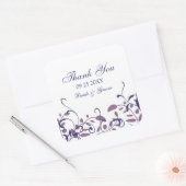 Paarse wit blauw dank u bruiloft gunst Labels (Envelop)