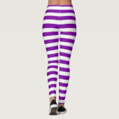 Paarse & Wit gestreepte Halloween Kostuum Leggings (Achterkant)