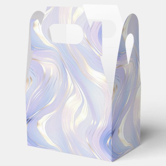 Paarse witgouden marmer bedankdoosjes (Geopend)