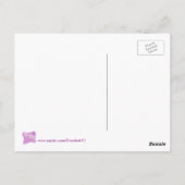 paarse witte abstracte tekening, briefkaarten (Achterkant)