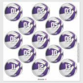 paarse witte basketbal sticker (Vel)