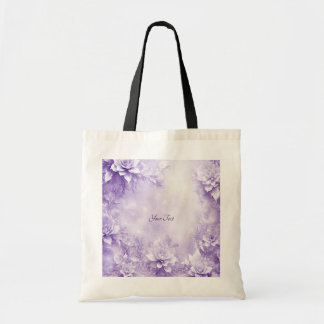 Paarse Witte Bloemen Boodschappentas Tote Bag