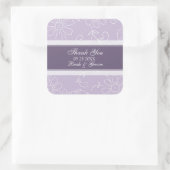 Paarse witte bloemen dank u bruiloft gunst Labels (Tas)