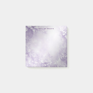 Paarse witte bloemen Post it Notes