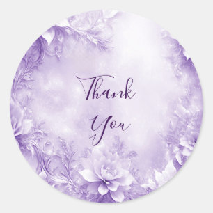 Paarse witte bloemen Sticker