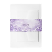 Paarse Witte Bloemen Uitnodiging Buikband Uitnodigingen Wikkel (Voorkant Voorbeeld)