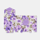 Paarse & Witte Bloementent Favor Box Bedankdoosjes (Uitgevouwen)