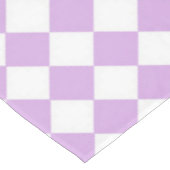Paarse Witte Checker Diamantpatroon Tafelkleed (Gekanteld)