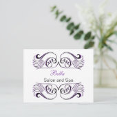 Paarse witte Chic Business Bedankt Kaarten (Staand voorkant)