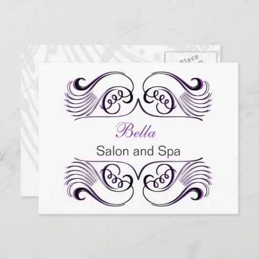 Paarse witte Chic Business Bedankt Kaarten (Voorkant / Achterkant)