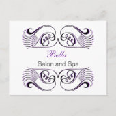 Paarse witte Chic Business Bedankt Kaarten (Voorkant)