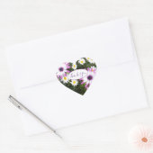 Paarse witte Daisy Flower Garden dank u Hart Sticker (Envelop)