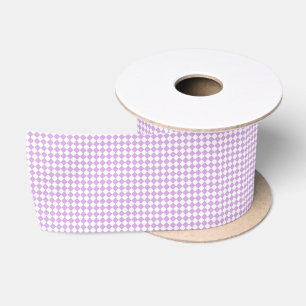 Paarse witte diamantcontrolepatroon lint