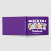 Paarse witte fotoklasse van 2025 Afstuderen Gastenboek (Volledig)