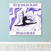 Paarse & Witte Gepersonaliseerde Uitgerekte Canvas (Insitu (Houten vloer))