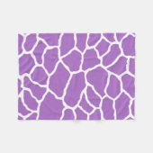 Paarse witte Giraffe Fleece Deken (Voorkant (Horizontaal))