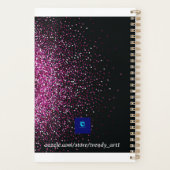 Paarse witte glitter monogram naam 2023 planner (Achterkant)
