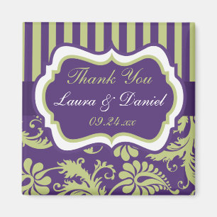 Paarse, witte, groene dwergbruiloft voor Magnet Magneet