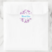 Paarse witte hibiscus bloem Sticker (Tas)