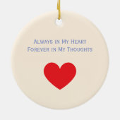  Paarse witte hyacinten in liefdevolle herinnering Keramisch Ornament (Achterkant)