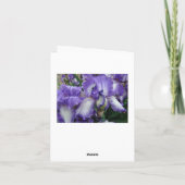 Paarse & Witte Iris, Speciale Verjaardag Kaart (Achterkant)