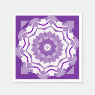 Paarse/witte Kaleidoscoop Servet