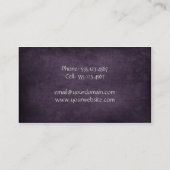 Paarse witte kralen en kant-en-Visitekaartje Visitekaartje (Achterkant)