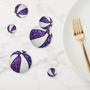 paarse witte meisjes boho basketbal verjaardagsfee confetti