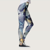 Paarse witte orchidee bloemenvlinder leggings (Rechts)