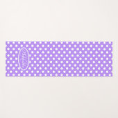 Paarse witte polka dot yoga mat (Voorkant (horizontaal))
