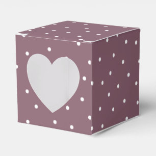 Paarse witte polka stip klassieke romantische trou bedankdoosjes