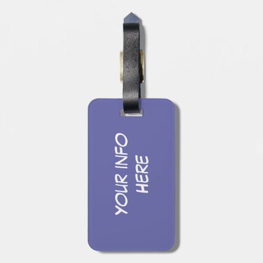 paarse witte pols bagagelabel (Achterkant verticaal)