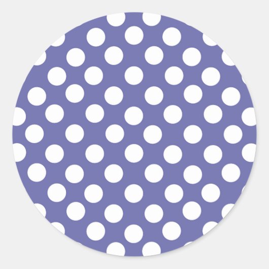paarse witte pols ronde sticker (Voorkant)
